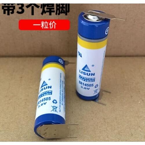1PCS 3.6V replacement battery ER14505 LS14500 lithium battery AA 3.6V 2400mAh lithium battery With three welding feet