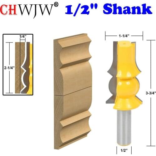 1pc 1/2" Shank Crown Molding Router Bit Extender Tenon Cutter for Woodworking Tools