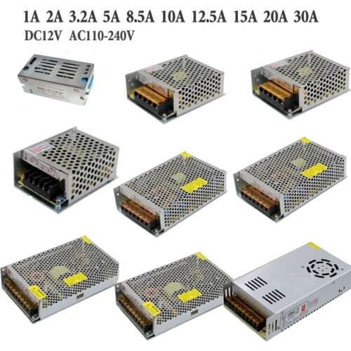 12V 2A 3A 5A 8A 10A 15A 20A 30A Power Supply Adapter LED Transformer Switch Converter Charger Driver For LED Strip bar Light
