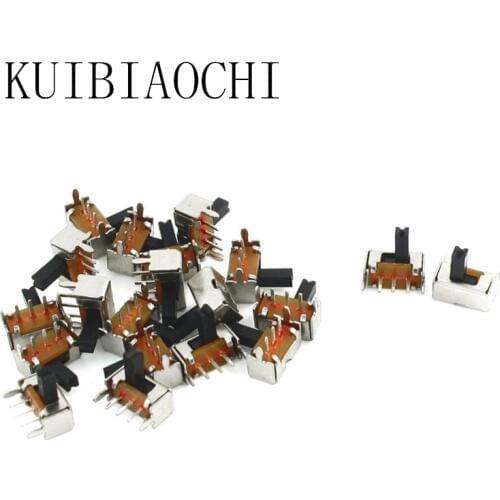 50PCS/Lot Miniature Slide Switch SPDT 3 Pin PCB 2 Position 1P2T Side Knob Handle High 3mm SK12D07VG3