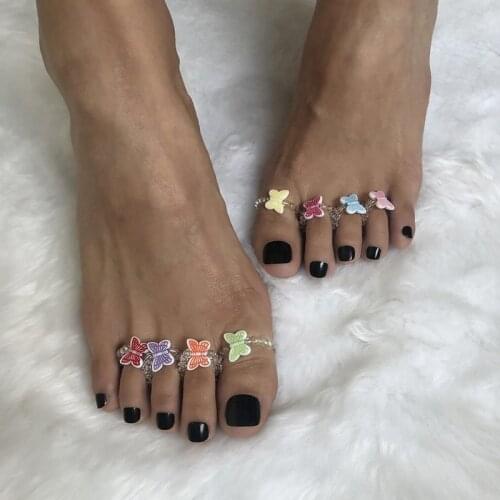 AE-CANFLY 2021 New Trend Ins Summer Beach Sexy Butterfly Rice Grain Feet Accessories Women Beach Ladies Party Feet Jewelry Gifts