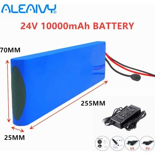 ALEAIVY Genuine 24V 10Ah Battery Ppack 250W 350W 7s2p Electric Bicycle Moped Balancing Scooter Lithium Battery + Charger