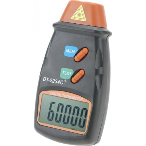 DT-2234C+ Non-Contact Handheld Digital LCD Display Laser Photo Tachometer Mini RPM Tester Tach Hour Meter Speedometer Auto Range
