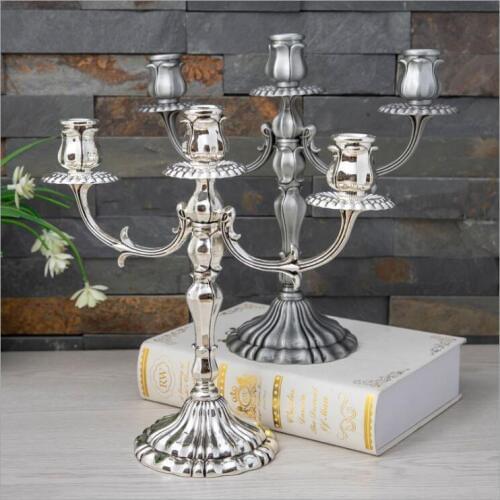 Europe Retro 3arm candle stand decorative candle holders ntique candlestick alloy metal candle holder for home decoration ZT170
