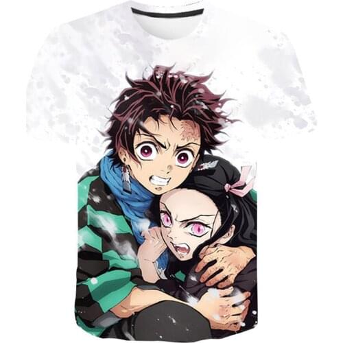 Hot Sale Anime Kimetsu No Yaiba 3d Printed T Shirt Fashion Harajuku Style Short Sleeve T-shirts Unisex Plus Size Top Tees