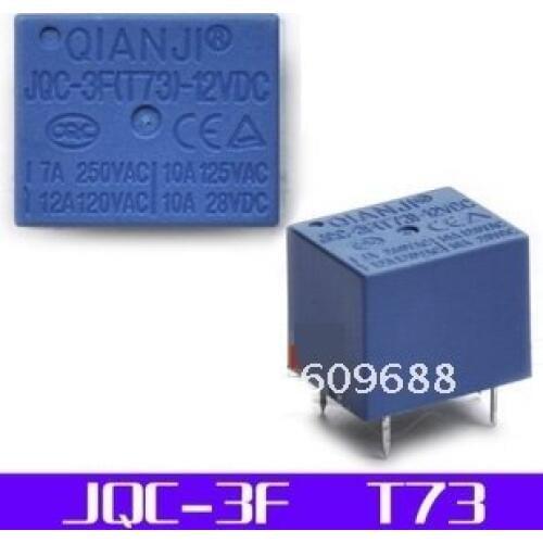 IMC Hot 10 pcs DC 5V Coil 7A 240VAC 10A 125VAC/28VDC 5 Pins SPST Power Relay JQC-3F