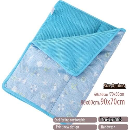 Summer pet ice pad printing cold feeling dog pad ice silk cooling cat pad home car sofa cushion pet supplies Pet nest mat