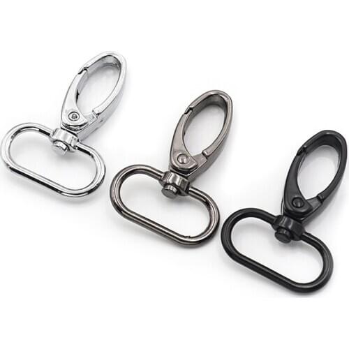 2PCS metal hanging buckle clip rotating eye bolt snap spring snap buckle DIY leather craft bag with belt webbing pet dog leash