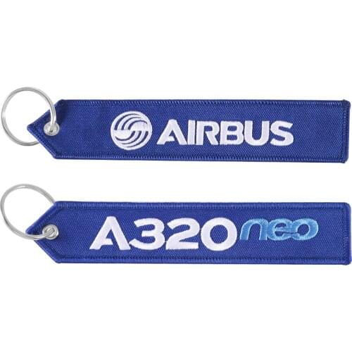 MiFaViPa Fashion Trinket AIRBUS Keychain Phone Strap Embroidery A320 Aviation Key Chain for Aviation Gift Strap Lanyard Key Ring