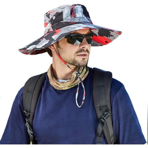 Men Adjustable Fishing Hat Camouflage Jungle Cap Breathable Sunshade Casual Fisherman Hat Outdoor Sport Hiking Climbing Hunting