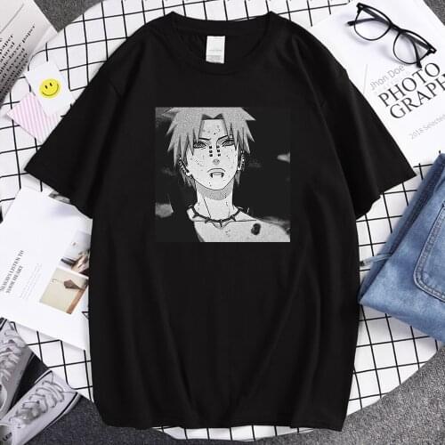 Anime NRT Payen Print Mens T Shirts Harajuku Street Tshirt Summer 2021 Hip Hop Brand Tops Men Fashion Casual Tee Shirts
