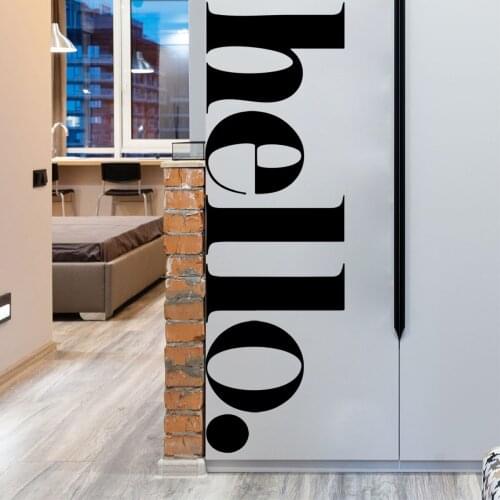 HELLO Wall Stickers Home Decor Modern Bedroom Wardrobe Self-adhesive Mural Living Room Wall Decoration Creative Fridge Stickers