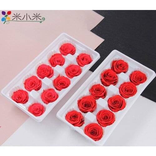 2 boxes / 20 pieces Immortal dried flower Preserved Fresh Rose ValentinesDay Gift Processing Material Bouquet wedding favors
