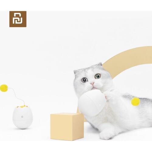 New Youpin FURRYTAIL Electronic Motion Cat Toy Interactive Cat Teaser Fun Shaped Toys Flutter Rotating Interactive Puzzle Pet