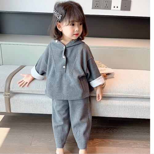 2021 Girl Autumn Set Suit Hoodies Tops And Pants Children Sport Suit For Kids Tracksuit Baby Girls Outfits vetement enfant fille