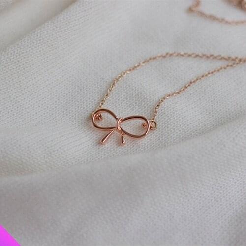 Butterfly necklace and pendant long charm link chain link Kolye bow knot necklace jewelry