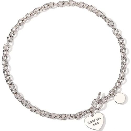 Female Love Heart Short Titanium Steel Necklace for Women Hip Hop Coldness Style Jewelry Accessories (N001)