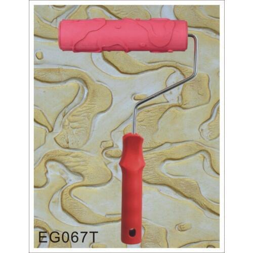 7" Rubber Roller Embossed Texture Pattern Paint Roller Home Decoration Paint Brush Background Wall Tool 7 Inch