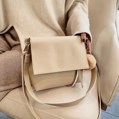 Autumn winter Ins bag ladies 2020 new vintage one-shoulder small bag Korean version simple versatile cross-body bag for women