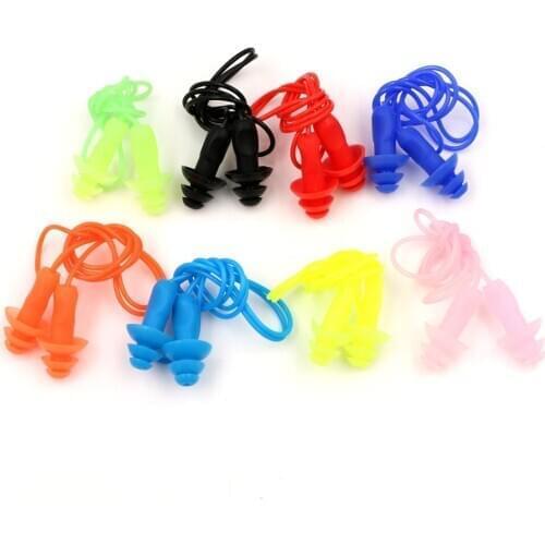 Silicone Anti-Noise Ear Plug Waterproof Swimming Swim Earplugs For Adult Swimmers Children Diving Sleeping 2pcs/lot