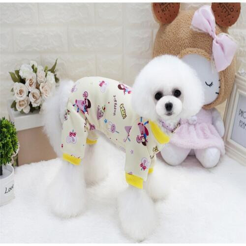Four Legs Home Furnishing Style Pet Dogs Coat With Small Lollipop Pattern Small Puppy Dogs Clothing Coat For Dog From S to XXL