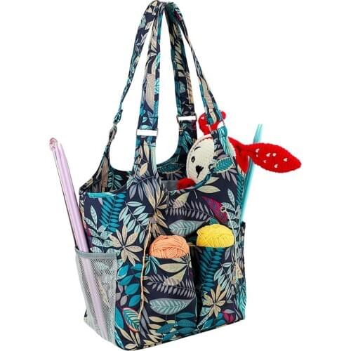 Knitting Storage Bag Yarn Knitting Crochet Tote Bag DIY Knitting Organizer Womens Bag Sewing Crochet Bags For Yarn