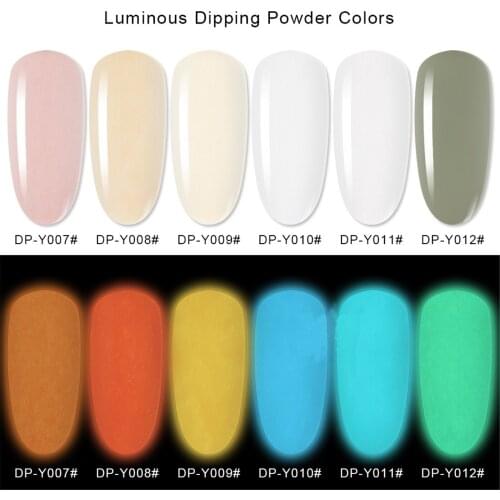 Nail Luminous Powder 10ml Nail Art Decorations Dipping Powder Neon Phosphor Nail Glitter Glow Luminous Decorations Beauty Tools