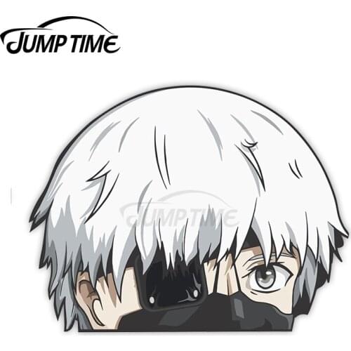 JumpTime 13 x 10.8cm For Ken Peek Peeking Peekers Window Vinyl Car Bumper Anime Stickers Ghoul Waterproof Personality Decal