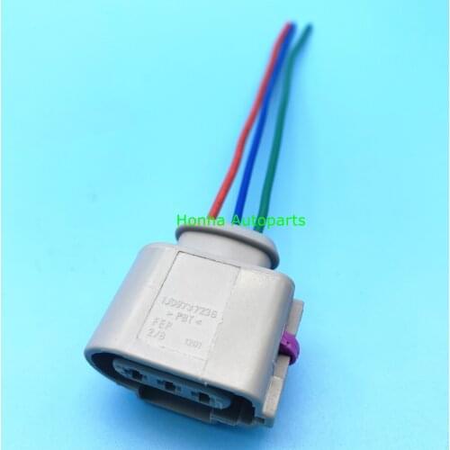 Pigtail Crankshaft Sensor Plug Interface 3 pin waterproof connector 1J0973723G 1J0 973 723G with 15cm 18AWG wire