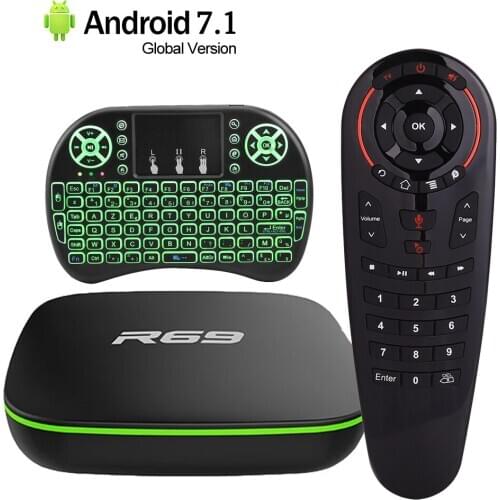 High Quality R69 TV Box Android 7.1 Allwinner H3 Quad-Core 1G8G 2G16G 2.4GHz WiFi 1080P HD Home Smart Set Top Box Media Player