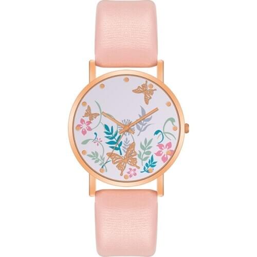 Relojes Para Mujer Hours Women Watches Leather Band Luxe Brand Times Watch Women Ladies Watch Creative Flower Bayan Kol Saati