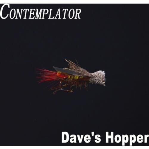 10# 3pcs Daves Hopper quintessential grasshopper pattern for trout terrestrial fly fishing flies attracting bass sunfish