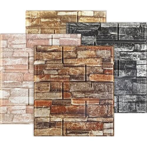 10pcs 3D Brick Wall Sticker Self-Adhesive Wallpapers 35*38cm Waterproof Wall Stickers Backdrop for Room Bedroom Furniture Decor