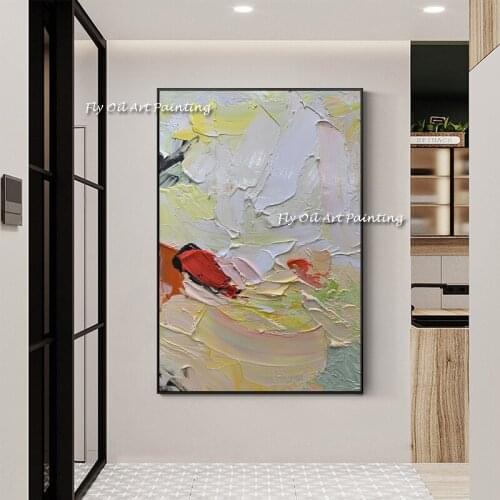 100% Handmade Wedding decoration wall pictures Handmade thick oil painting on canvas wall art High quality for living room