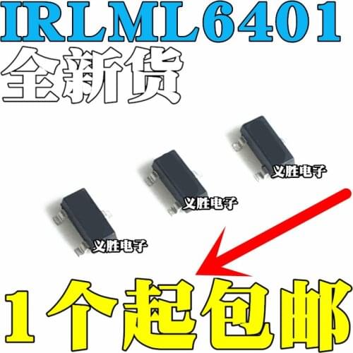 3PCS New and original IRLML6401 IRLML6401TRPBF MOS Field effect tube P 12V/4.3A SOT23