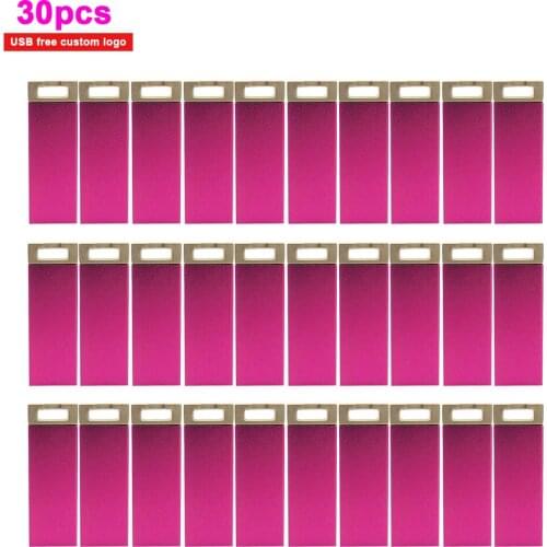 30pcs/lot USB Flash Drive 32GB 64GB Metal Key Pendrive 16GB 8GB Waterproof Pen Drive USB 2.0 USB Stick Memory Stick USB Flash
