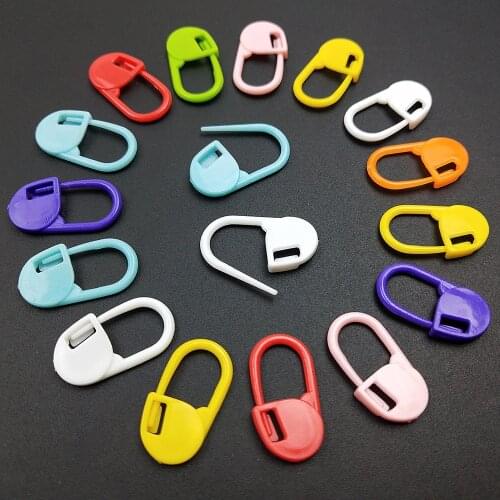 50Pcs Plastic Safety Pins Mixed Color DIY Weaving Sewing Tools Accessory Knitting Cross Stitch Tag Pin Clips