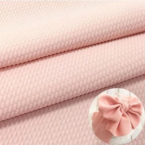 50cm*160cm Plain Elastic Bullet Jacquard Twill Bubble Knit Fabric Granular fabric for Bow Headdress Dress Coat DIY Handmade