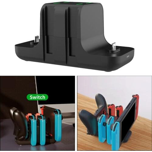 6 In 1 Charging Dock for Nintendo Switch Console Controller Charger Dock Station DC5V/2A Charge Stand
