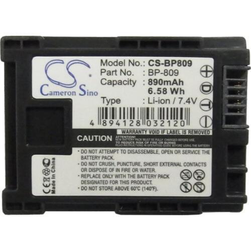 Cameron Sino 890mah battery for CANON BP-809 VIXIA HF M30/31/32 S20 FS11 HG20 XA25 HFS30 BP-809/B Camera Battery
