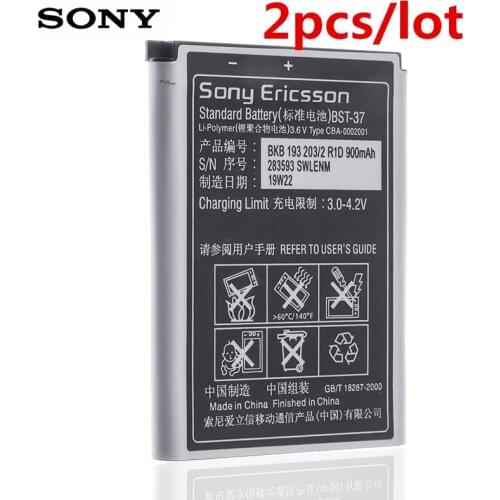 2PCS/LOT Original Sony BST-37 Battery For Sony Ericsson J100i W550i K600i K758i Z300i W710i J220c K200c 900mAh