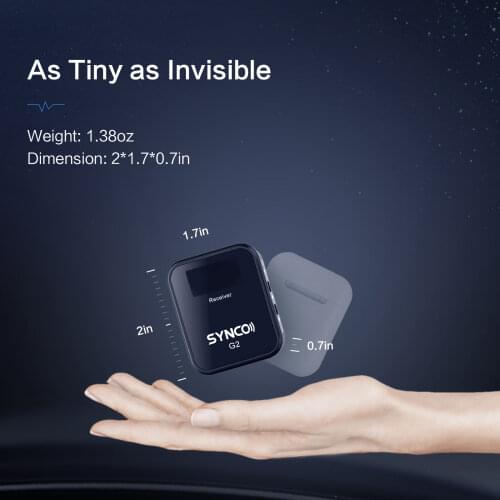 SYNCO G2 G2A1 G2A2 Wireless Lavalier Microphone System for Smartphone Laptop DSLR Tablet Camcorder Recorder pk comica