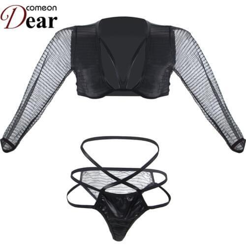 Comeondear Open Cup Bra Black Striped Lace Bra Set Plus Size See Though Ropa Exotica Mujer Woman Sexy Erotic Lingerie RA80644