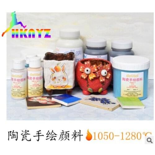 1 sets Hand-Painted Flower Pot Paint Ceramic Special Glaze Color 60ML Acrylic Paint Handmade Pigment