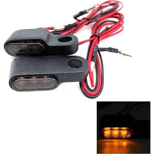 DC 12V 8mm Amber LED Motorcycle Turn Signal Indicator Light Flashing Lamp