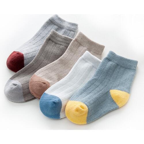 Children Socks Cotton Kids Socks For Toddler Seamless Socks For Boys Children Sport School Socks 5pairs/set