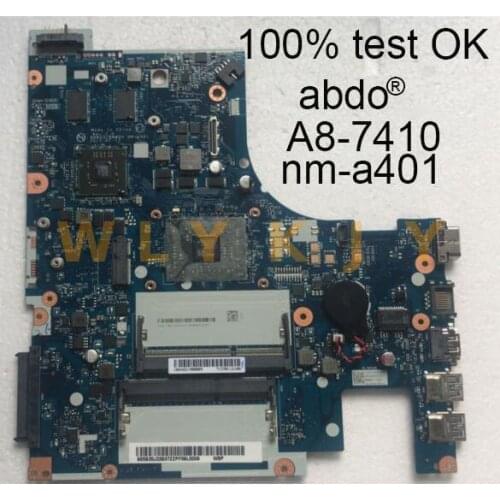 For Lenovo g51-35 bmwq3/bmwq4 nm-a401 Notebook PC motherboard a8-7410 2G discrete graphics 100% test OK
