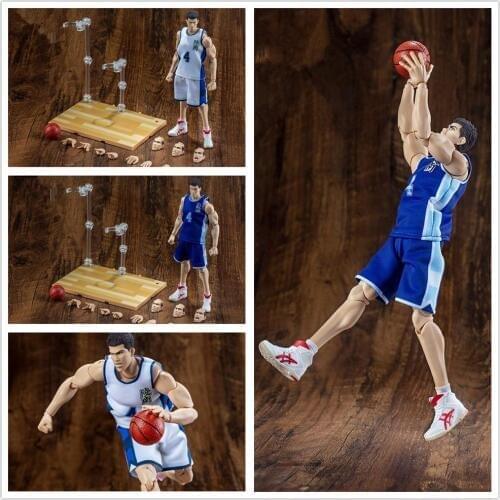 Dasin GT model 6 inch action figure anime Slam Dunk Uozumi Jun model blue or white ND039