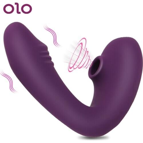 OLO Female Dildo Vibrating G Spot Vibrator Clit Sucker Stimulator Usb Vibrator Vagina Nipple Sucker Sex Toys for Adults Couple