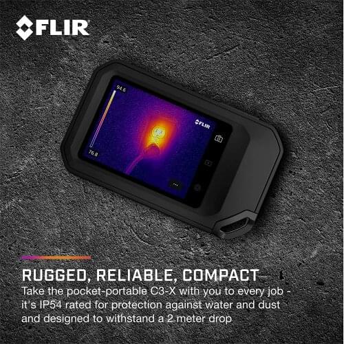 FLIR C3-X Infrared Thermal Imager HD Thermometer Infrared Thermal Imaging Camera Video Big Touch Screen Pixel 128*96 with WiFi